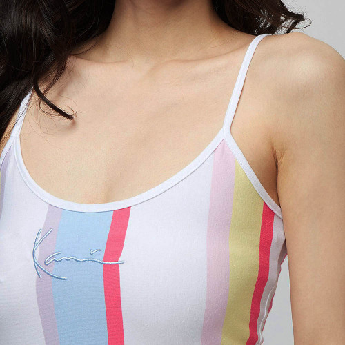 Karl Kani Γυναικεία αμάνικη μπλούζα Small Signature Stripe Top